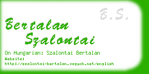 bertalan szalontai business card
